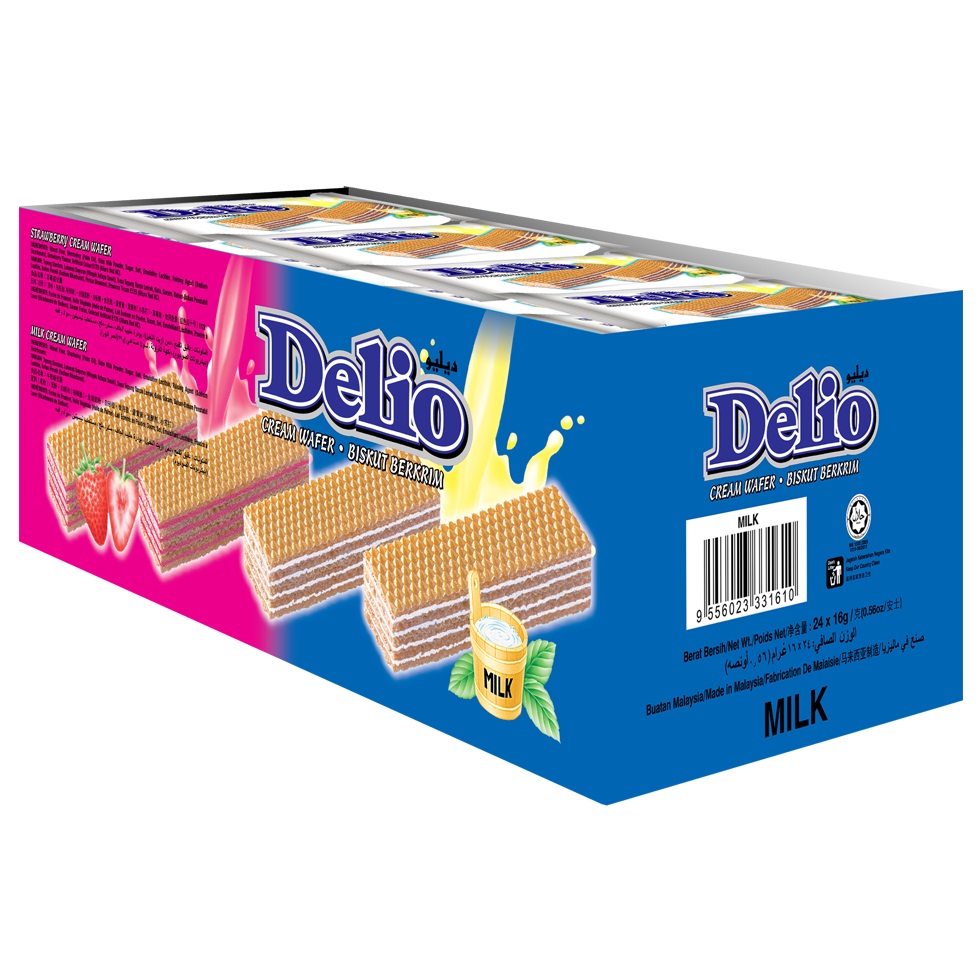 Delio Roti Delio Milk Cream Wafer 16g x 24s - Li An Foodstuff Pte Ltd