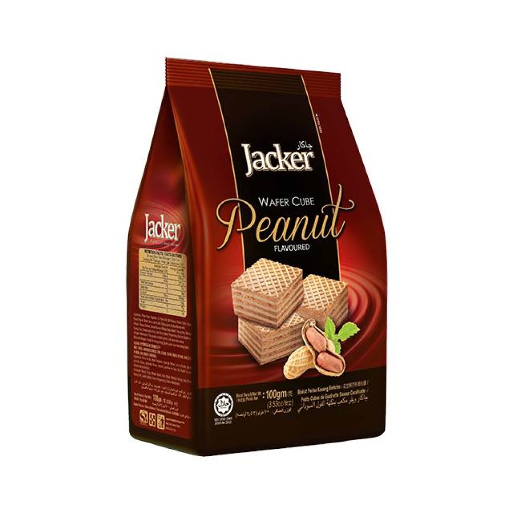 Jacker Wafer Cube Peanut Flavour 100g